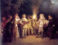 Jean antoine watteau love in the italian theatre