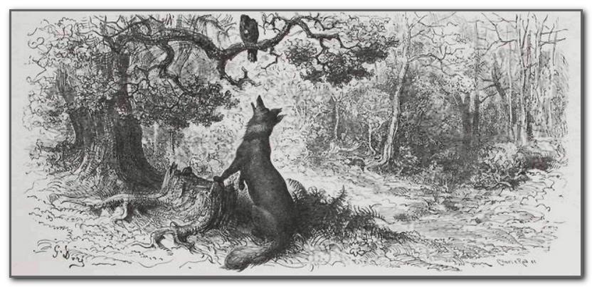 Le corbeau et le renard gustave dore