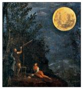 Observations astronomiques la lune de donato creti 1711 pinacotheque du vatican